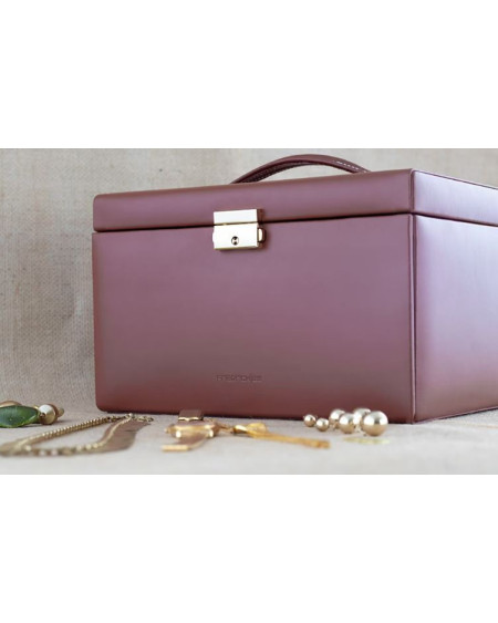 Friedrich Leren Sieraden- En Horlogekoffer Cordoba Middel 26217-3, Elegant Bruin