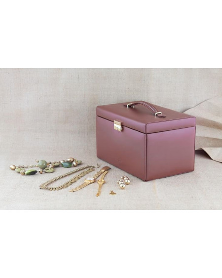 Friedrich Leren Sieraden- En Horlogekoffer Cordoba Middel 26217-3, Elegant Bruin