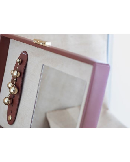 Friedrich Leren Sieraden- En Horlogekoffer Cordoba Middel 26217-3, Elegant Bruin