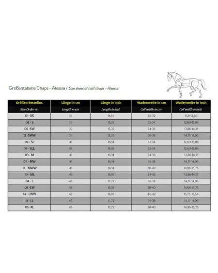 Kavalkade Leren Chaps Alessia, Zwart