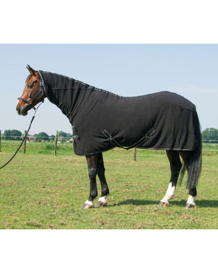 Harry's Horse Fleecedeken met hele hals, Zwart