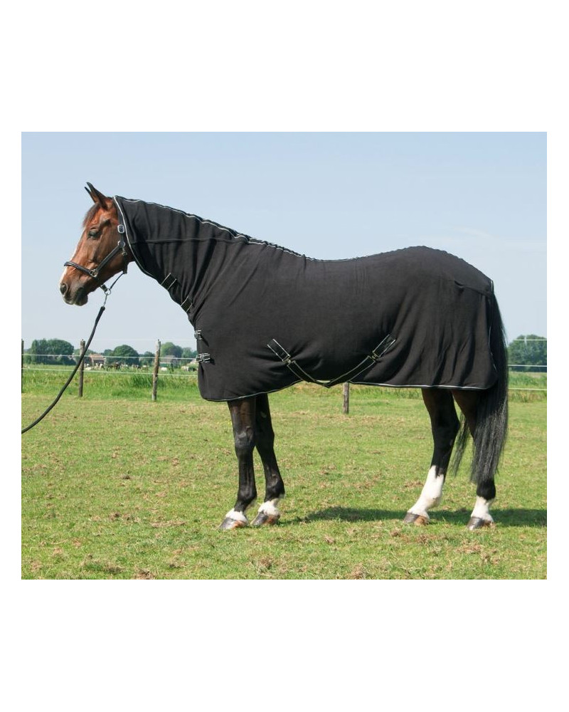 Harry's Horse Fleecedeken met hele hals, Zwart
