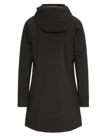 Nordberg Gitte Lange Padded Softshell Jas, Zwart Melange