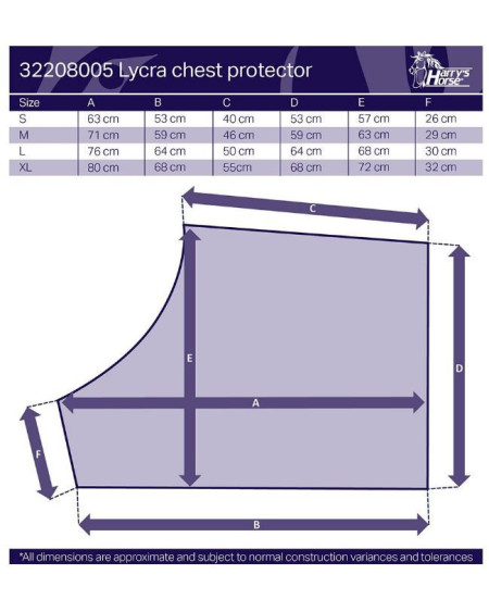 Harry's Horse borstbeschermer, zwart