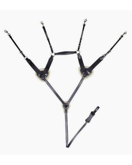 HKM Borsttuig m martingaal, onderlegd m lamsvacht, Zwart