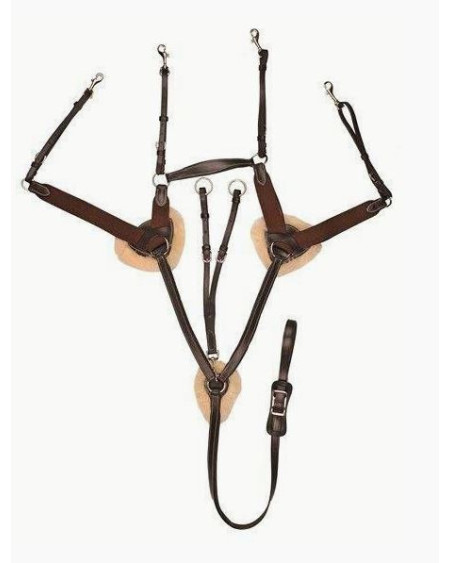 HKM Borsttuig M Martingaal, Onderlegd M Lamsvacht, Bruin