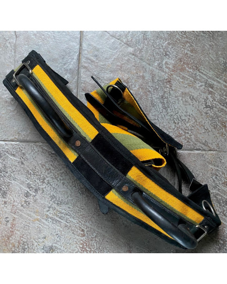 HKM longeersingel Exclusive met dubbele handgreep, oker/groen/zwart