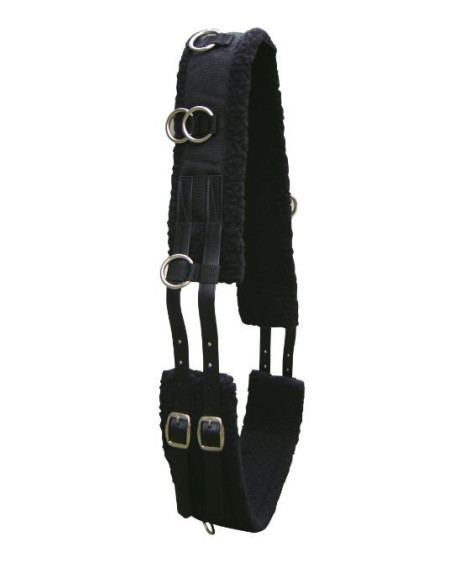 Harry's Horse Longeersingel faux fur, Zwart