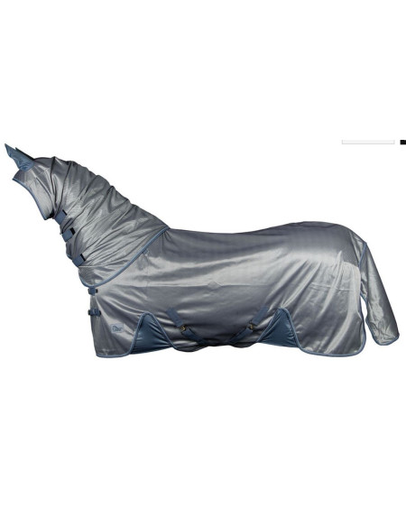 Harry's Horse Vliegendeken Mesh Reflective met losse hals, Staalblauw