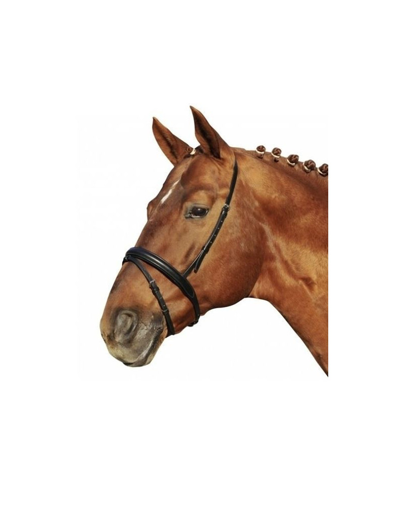 HKM gecombineerde neusriem m sperriem London, Zwart