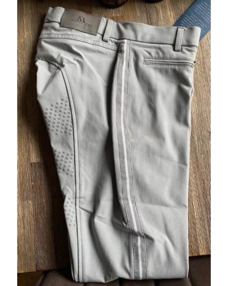 Mountain Horse rijbroek Trinity HF, siliconen full seat, Lichtgrijs