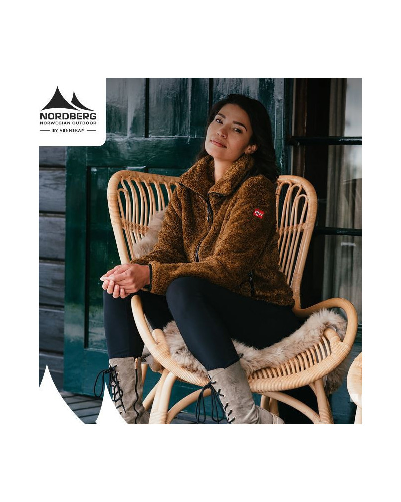 Nordberg Fluffy Vest Evy, Camel