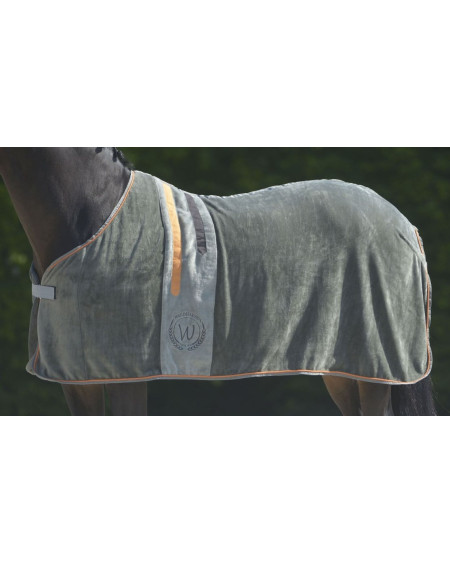 Waldhausen Fleecedeken Edition,Dark Grey/Orange