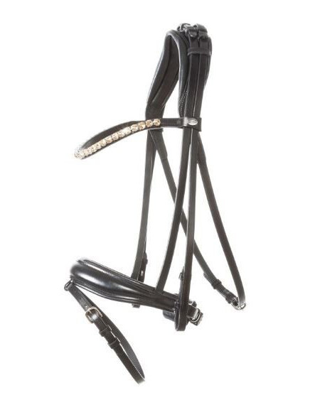 Kavalkade hoofdstel "Fortuna" KavalSH4, afneembare sperriem, Zwart