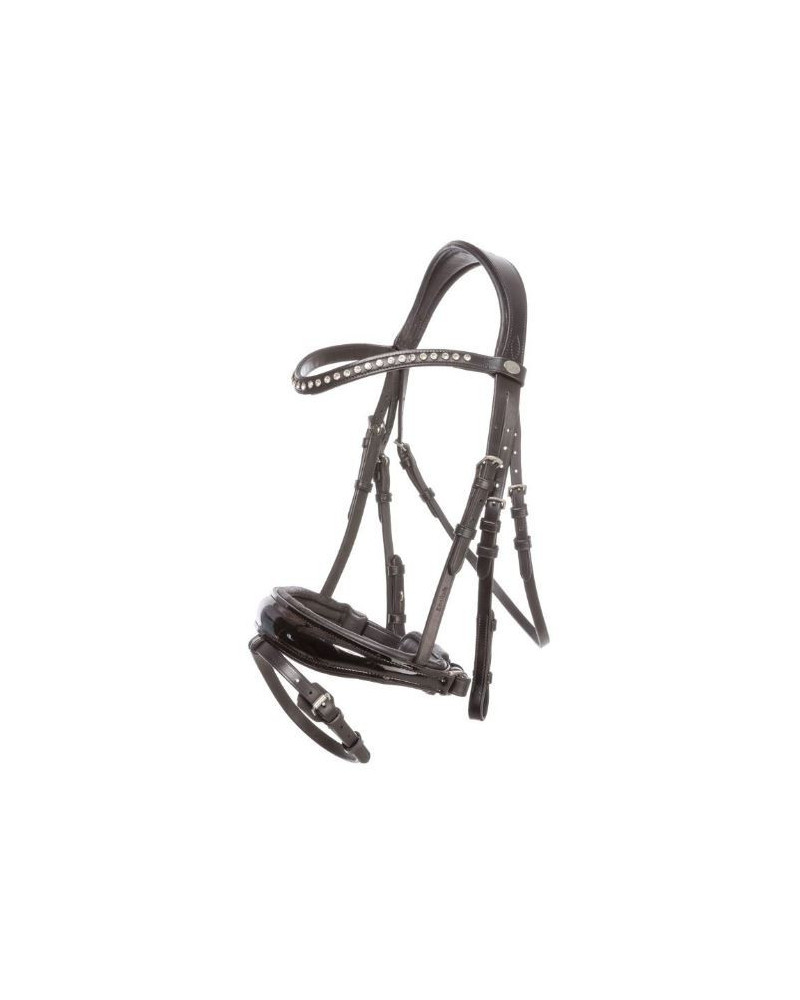 Kavalkade hoofdstel Charlotte, Zwart/Zwart lak