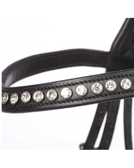 Kavalkade hoofdstel Charlotte, Zwart/Zwart lak