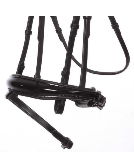 Kavalkade hoofdstel Charlotte, Zwart/Zwart lak