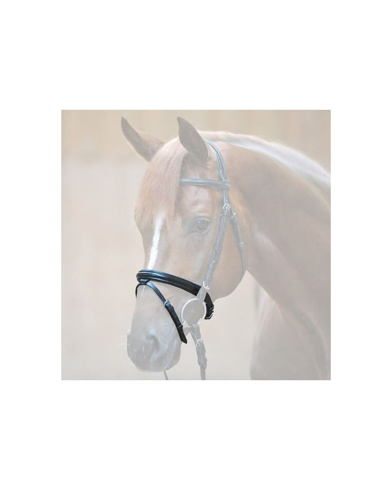 Kavalkade Engels gecombineerde neusriem, Zwart