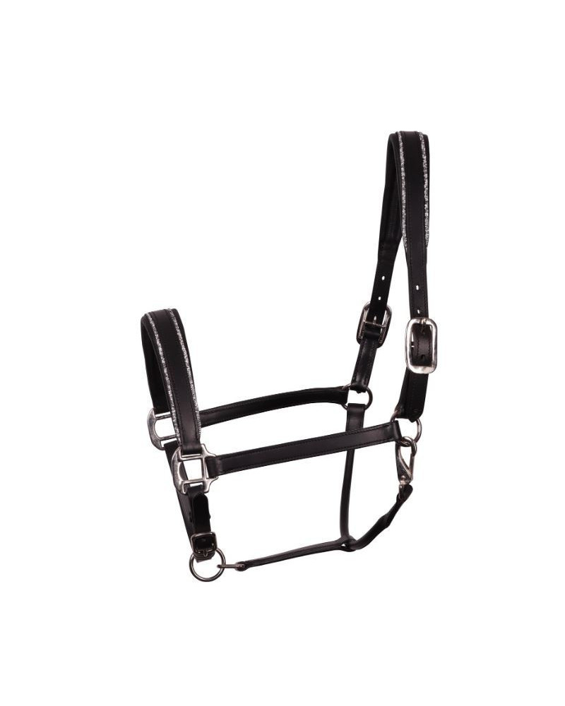 Harry's Horse leren halster Sparkle, Zwart