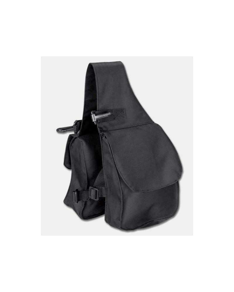 Waldhausen Dubbele Zadeltas, Voorkant zadel, zwart