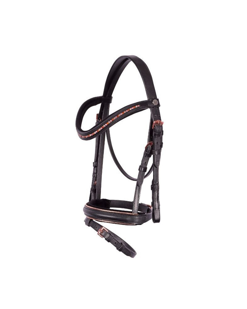 Harry's Horse hoofdstel Diva Fuchsia, Zwart