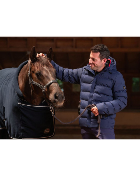 HKM gewatteerde herenjas Hamburg, Donkerbruin