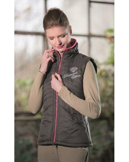 HKM bodywarmer Diamonds Pink Star, Grijs
