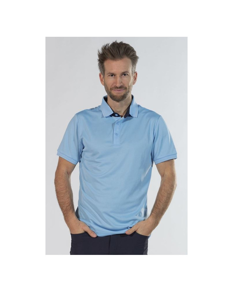 HKM heren poloshirt Classico, lichtblauw