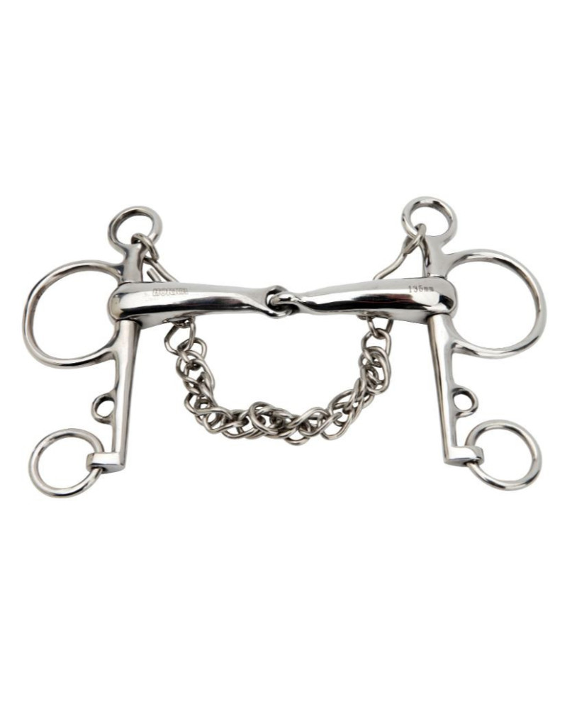 Horka Pelham bit gebroken RVS, 19mm