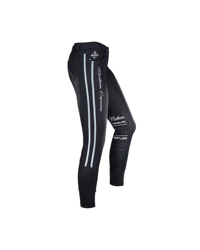 Horka rijbroek Kopenhagen, Siliconen knie, Zwart