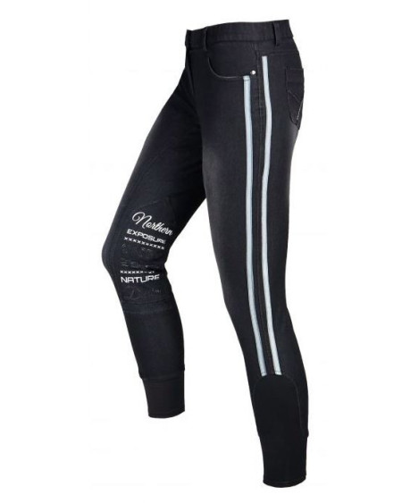 Horka rijbroek Kopenhagen, Siliconen knie, Zwart