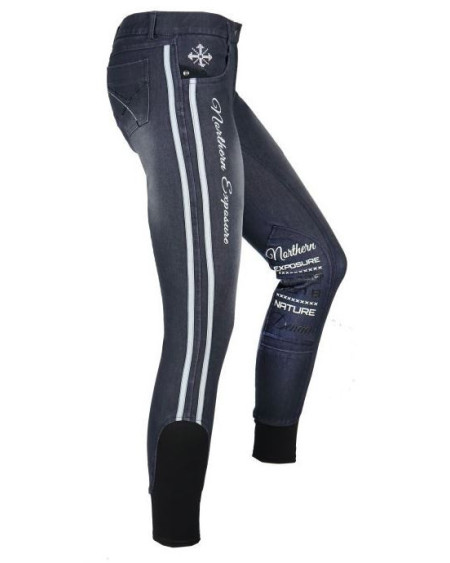 Horka rijbroek Kopenhagen, Siliconen Knie, Blauw