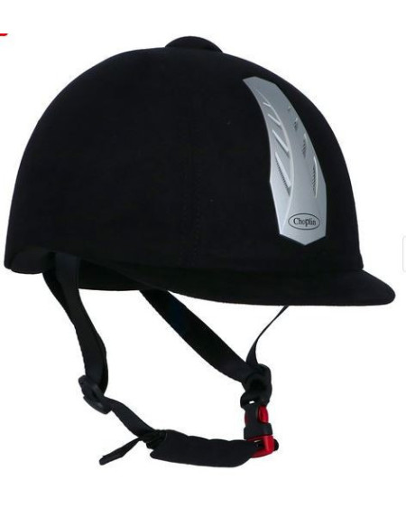 Choplin veiligheidshelm Aero verstelbaar, Zwart/Chroom