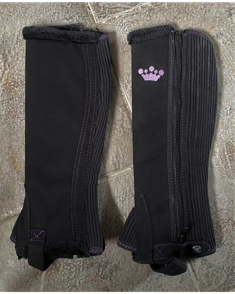 Red Horse mini chaps Winter Fur, Zwart