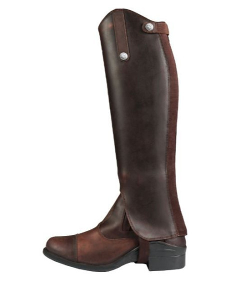 Horka leren mini chaps Jackson, Bruin