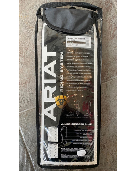 Ariat Junior Concord leren mini chaps, Zwart