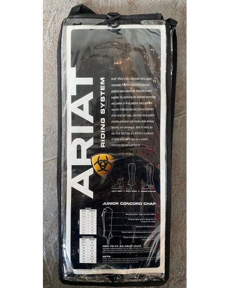 Ariat Junior Concord leren mini chaps, Zwart