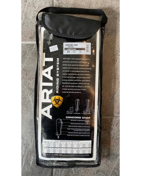 Ariat leren Concord Chaps, Smooth Black