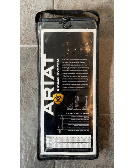 Ariat leren Concord Chaps, Smooth Black