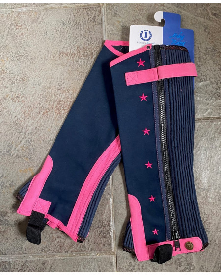 Imperial Riding minichaps Ride to the Stars, Donkerblauw/Fuchsia