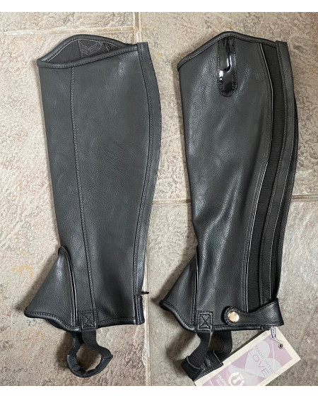 Imperial Riding minichaps kunstleder Lak, Zwart