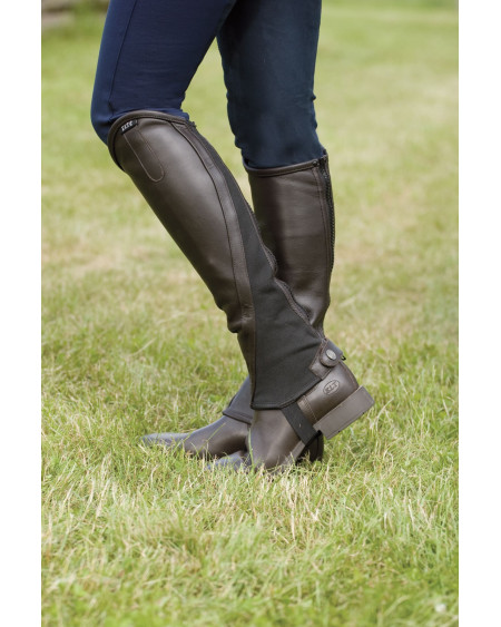 Rider Pro leren mini chaps, Zwart