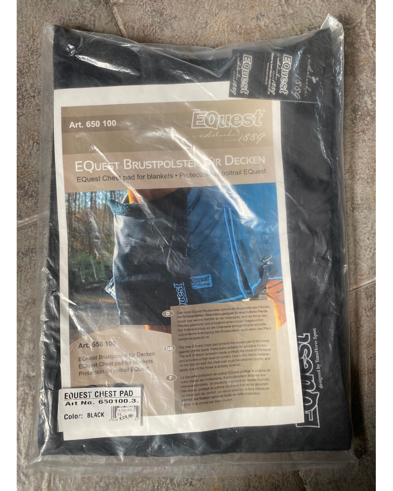 EQuest borstbeschermer van imitatiebont, Zwart