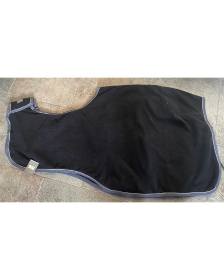 QHP Uitrijdeken fleece luxe, GrijsZwart