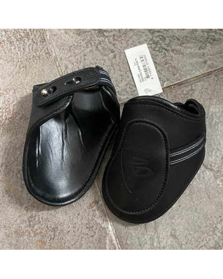 Rider Pro kunstleren strijklappen met knopsluiting, Zwart