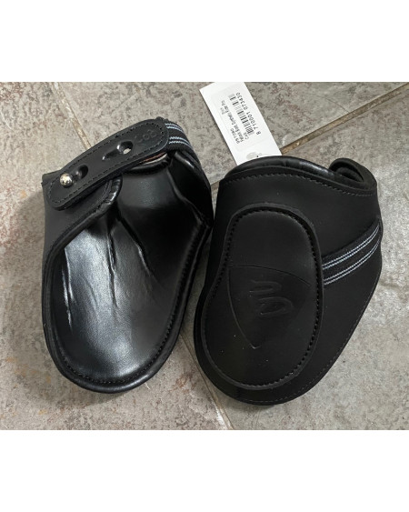 Rider Pro kunstleren strijklappen met knopsluiting, Zwart