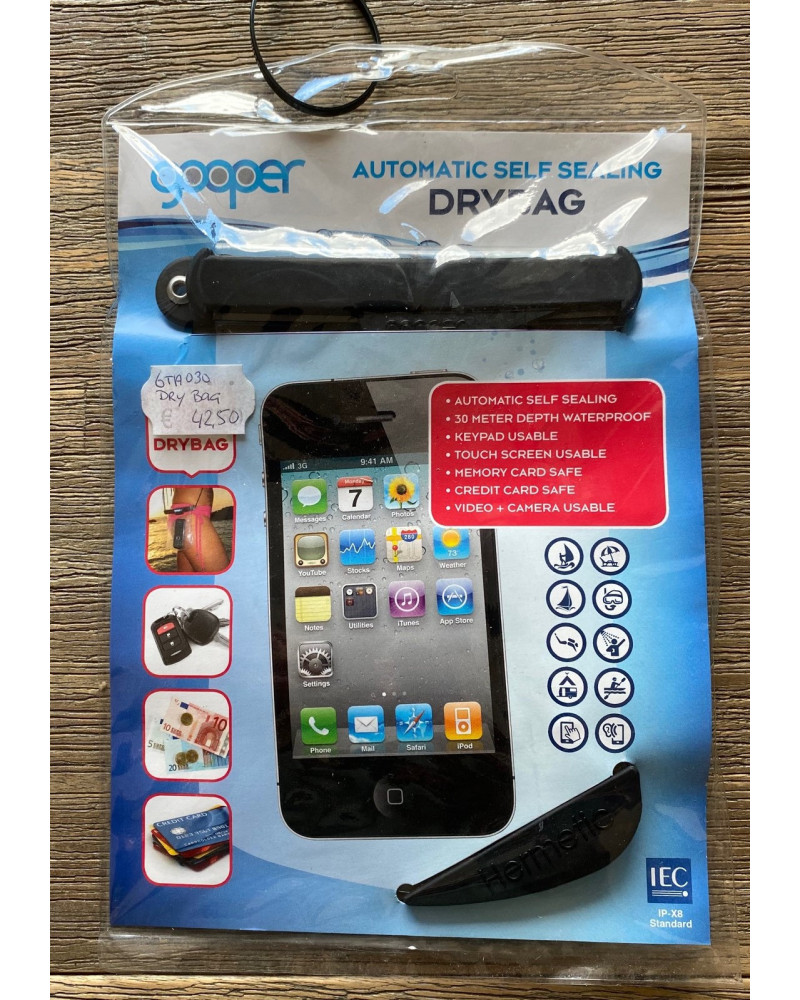 Gooper Automatic Self Sealing DRYBAG, Zwart