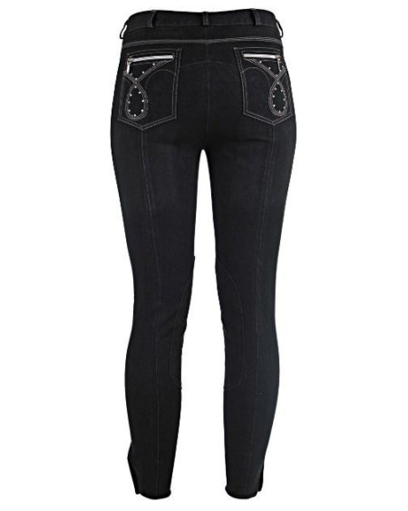 Horka Hudson denim rijbr., Kunstl.Zit, Zwart