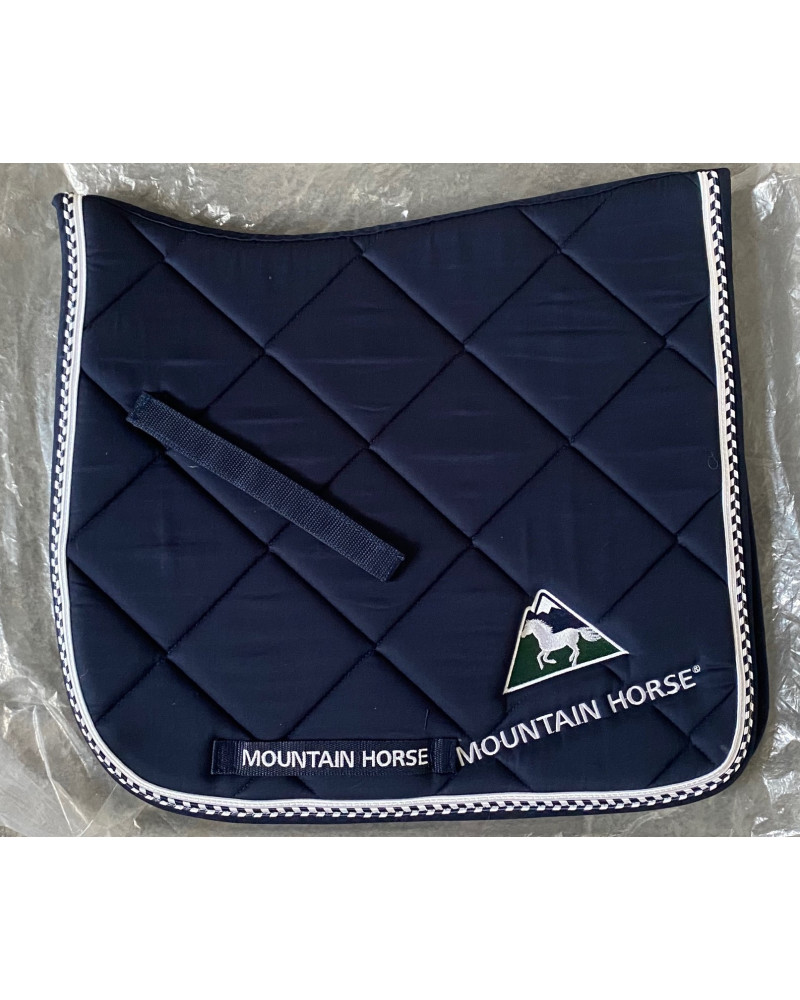 Mountain Horse zadeldek m luxe geborduurd logo, Donkerblauw