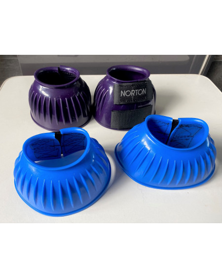 Norton rubber springschoenen, felblauw (S) en paars (M)